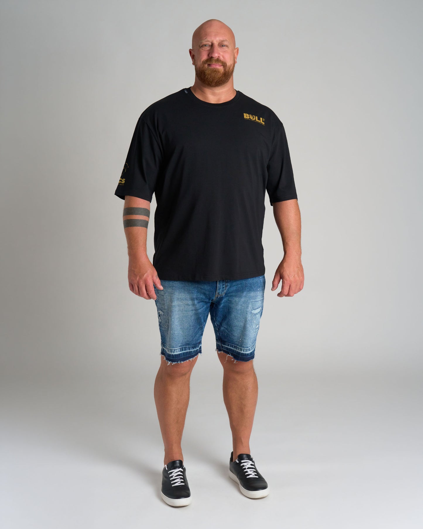 Pánske tričko BULL III BLACK/GOLD