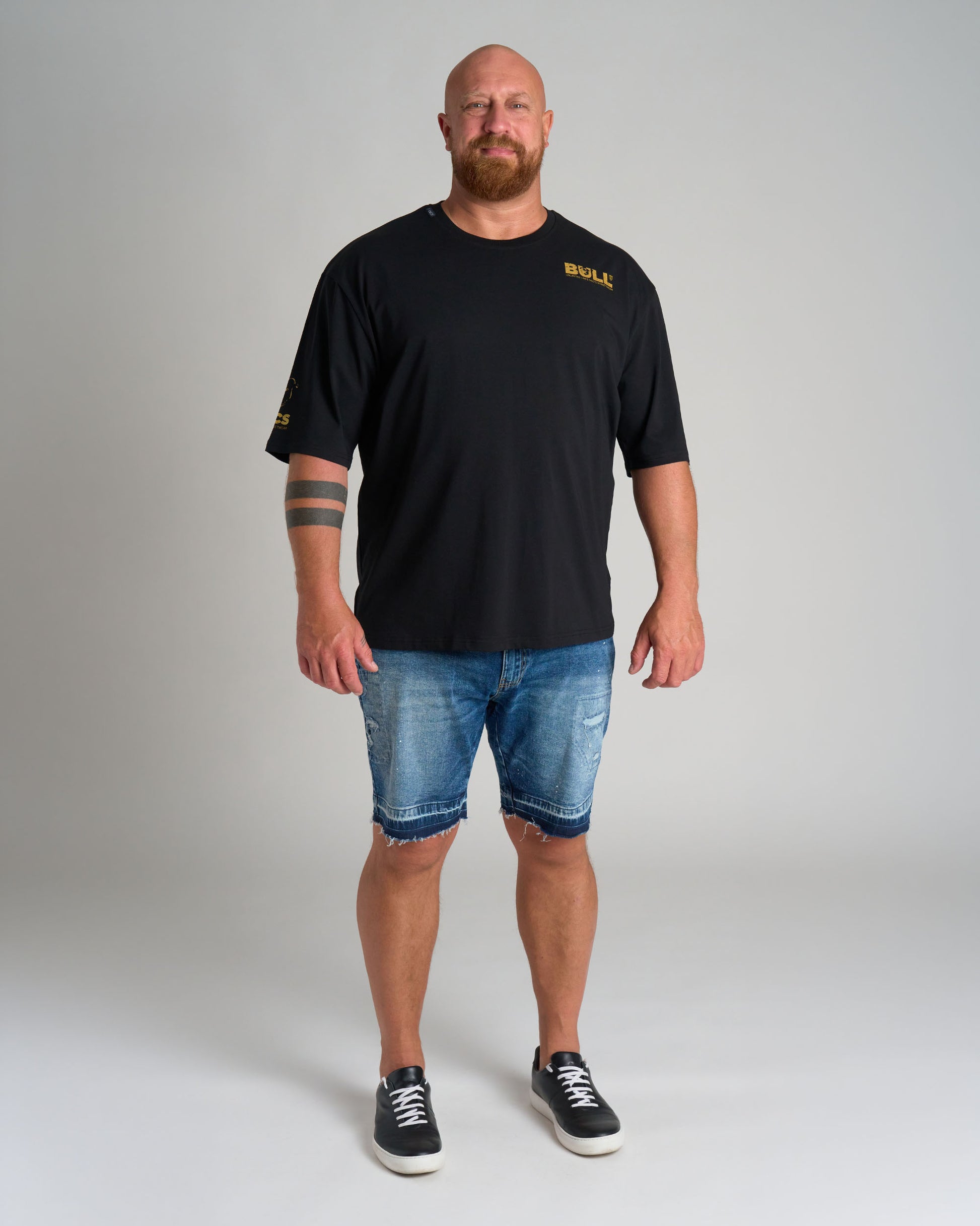 Pánske tričko BULL III BLACK/GOLD