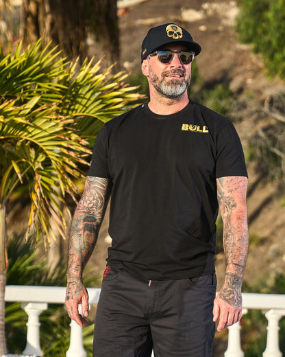 Pánske tričko BULL III BLACK/GOLD