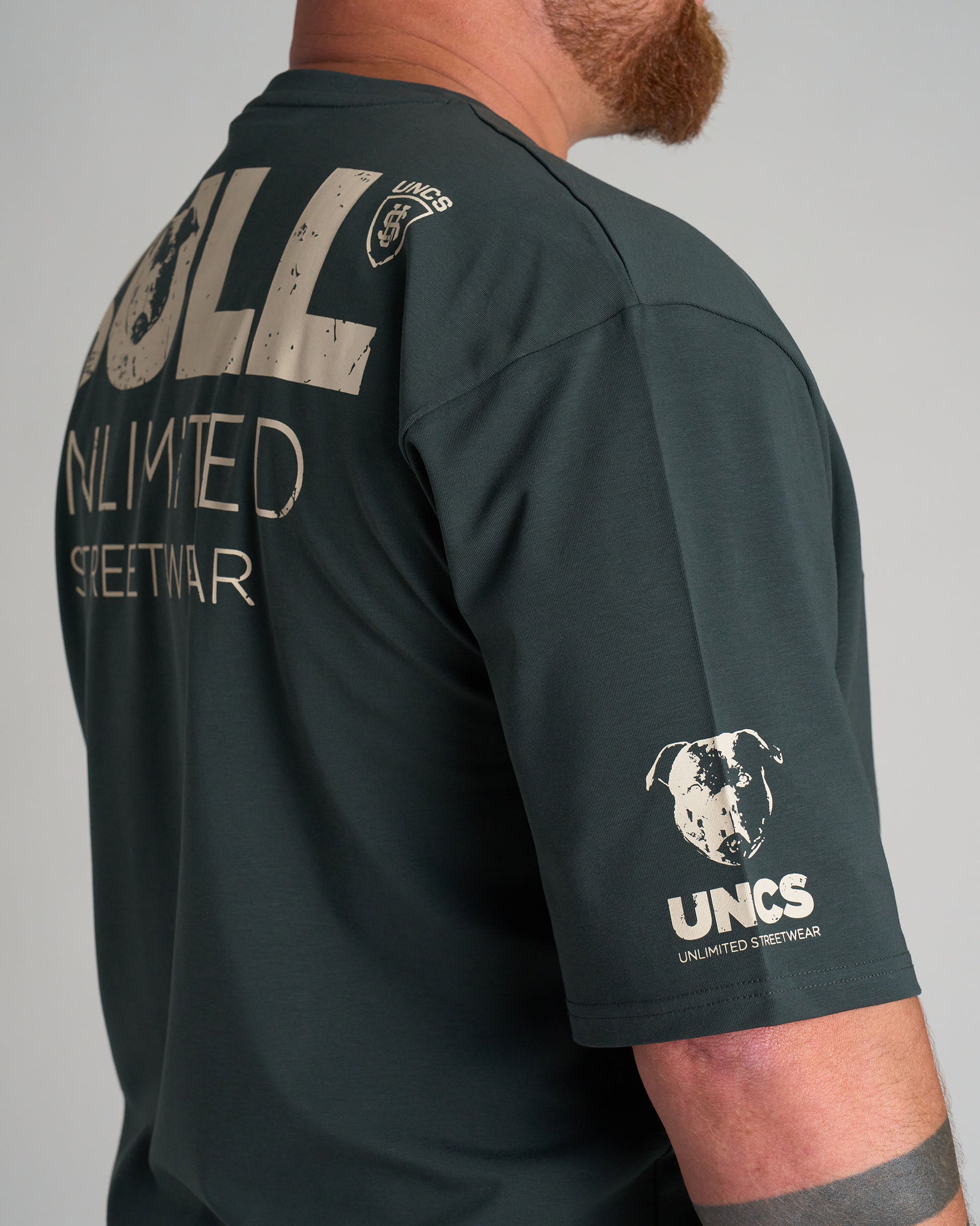 Pánske tričko BULL III KHAKI/WHITE