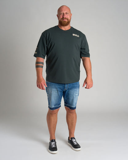 Pánske tričko BULL III KHAKI/WHITE