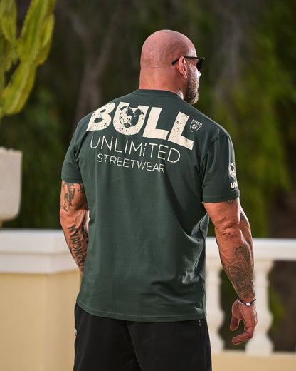 Pánske tričko BULL III KHAKI/WHITE