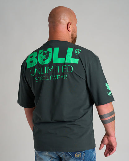 Pánske tričko BULL III KHAKI/GREEN