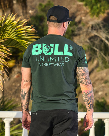 Pánske tričko BULL III KHAKI/GREEN