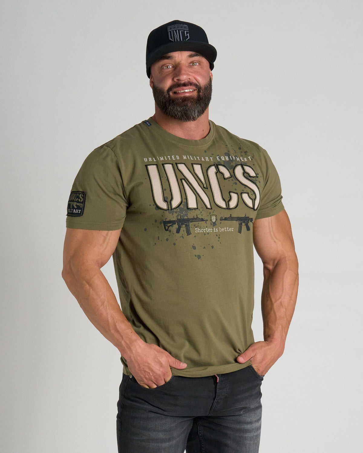Pánske tričko GUNS KHAKI