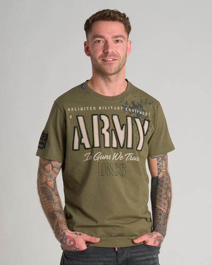 Pánske tričko GUNS II KHAKI