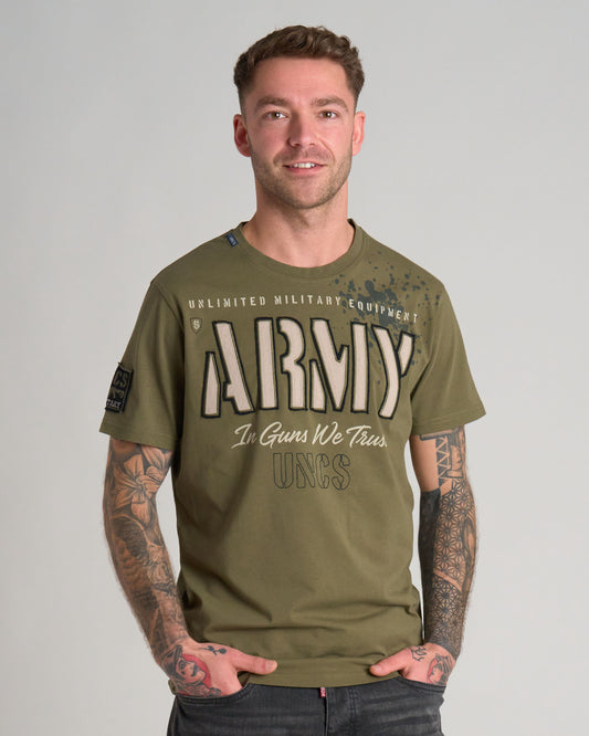 Pánske tričko GUNS II KHAKI