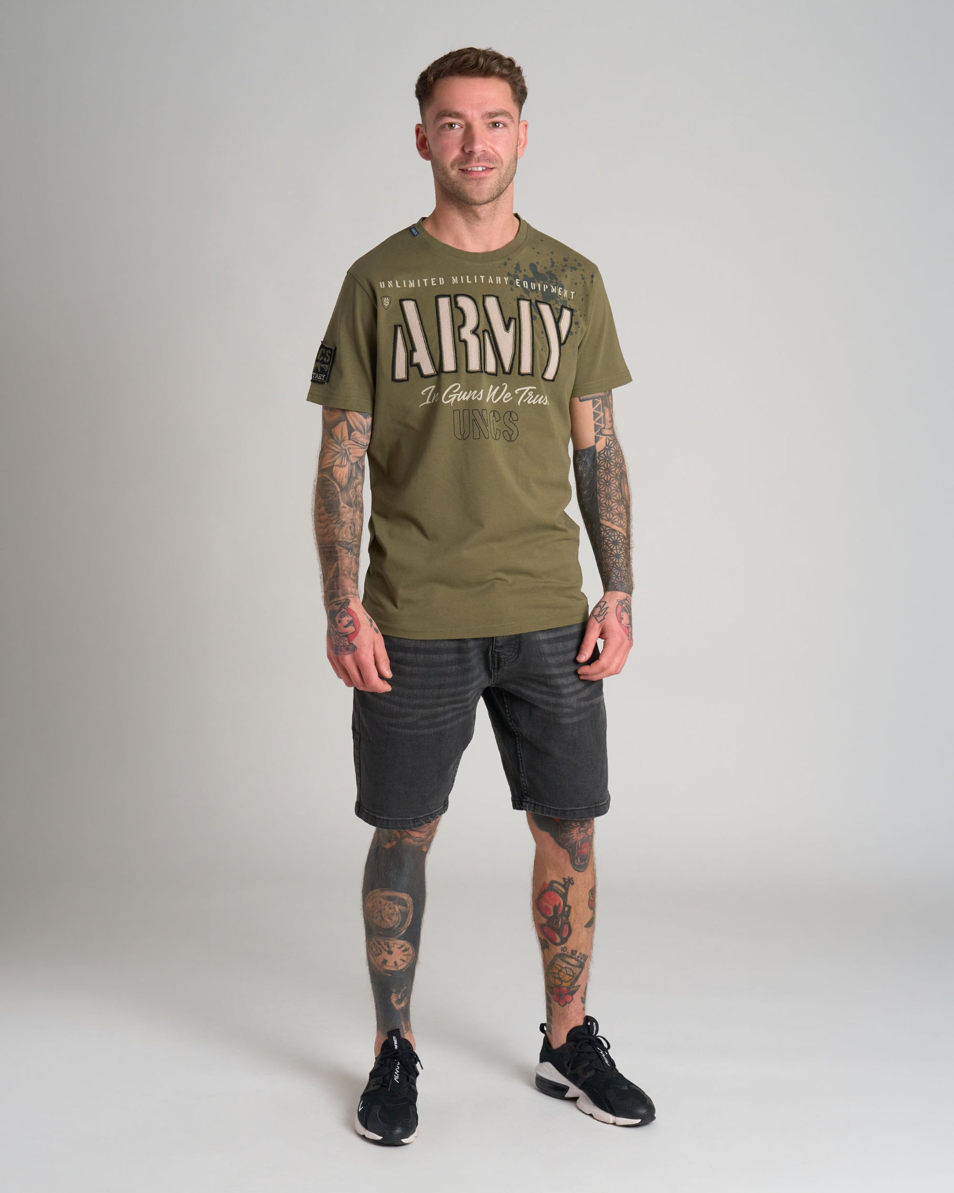 Pánske tričko GUNS II KHAKI