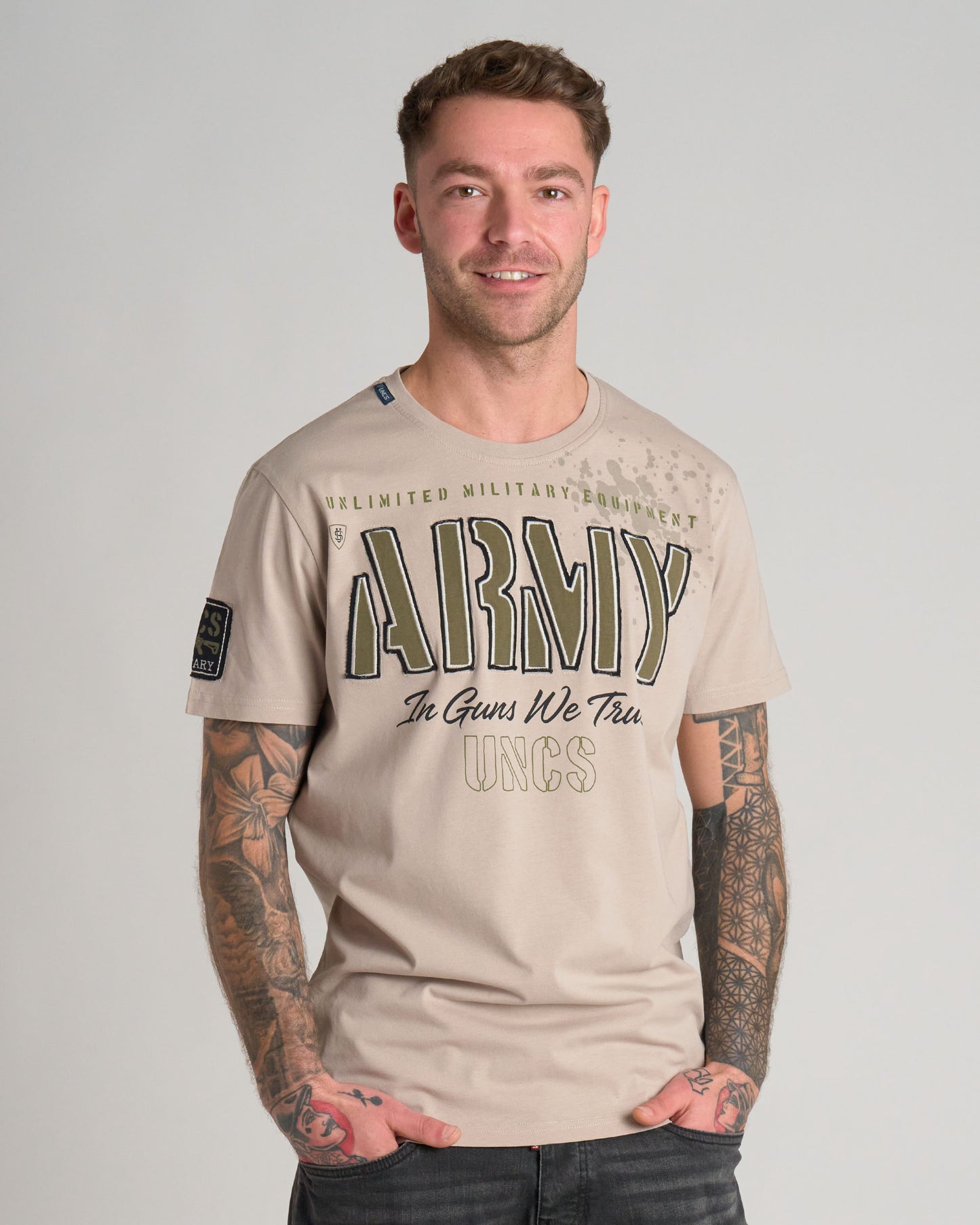 Pánske tričko GUNS II SAND