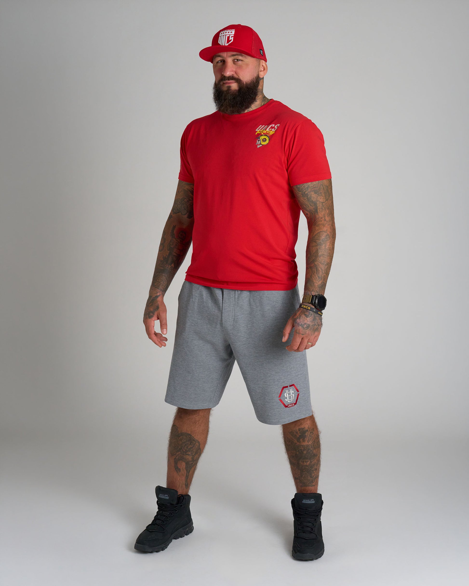 Pánske kraťasy HEXAGON GREY MELANGE