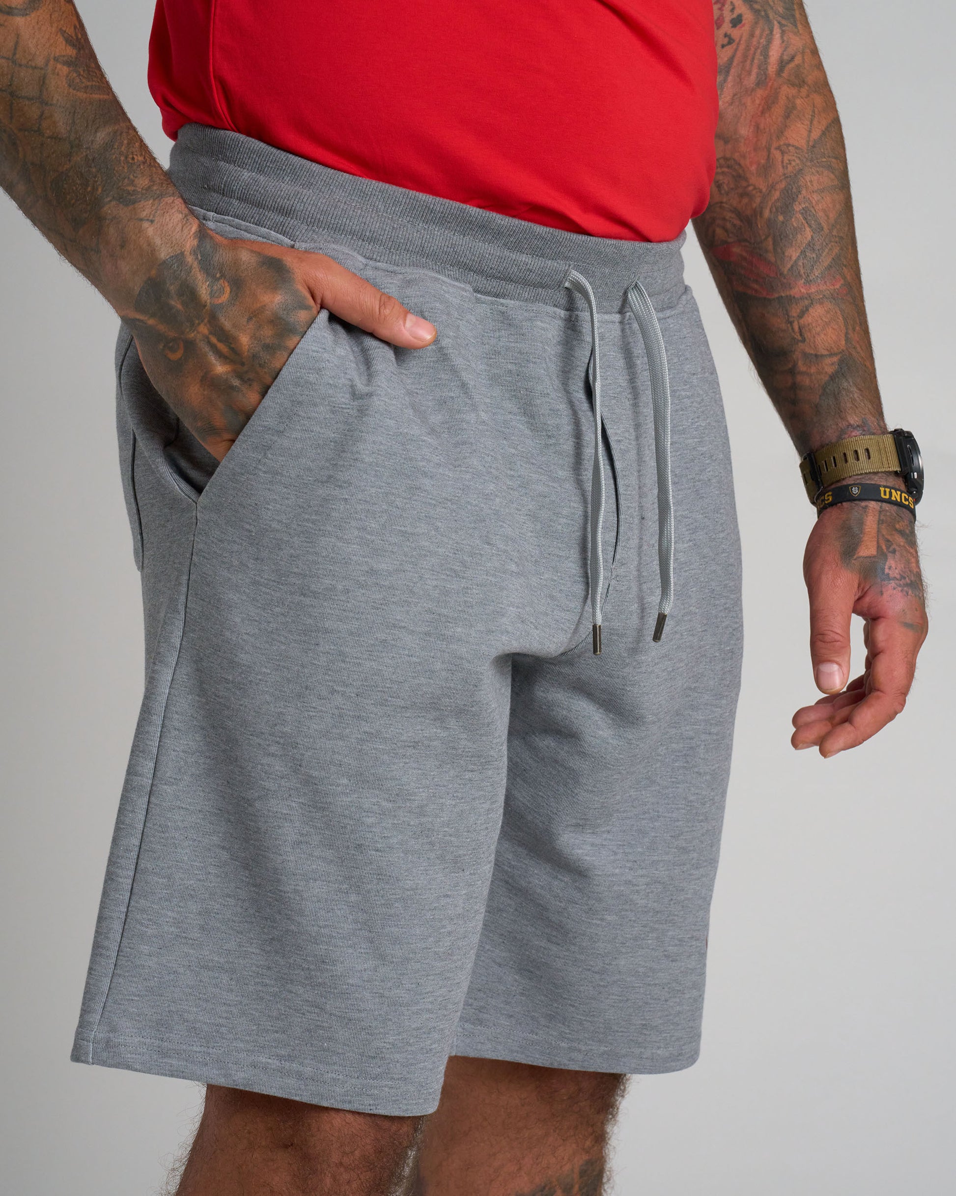 Pánske kraťasy HEXAGON GREY MELANGE