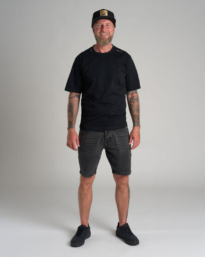 Pánske tričko UNLIMITED (OVERSIZE) BLACK/GOLD