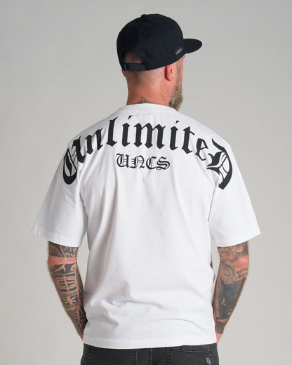 Pánske tričko UNLIMITED (OVERSIZE) WHITE