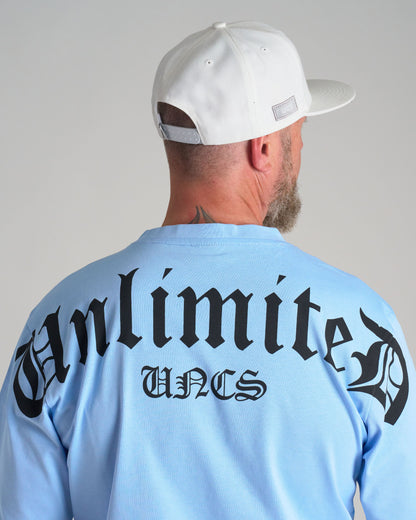 Pánske tričko UNLIMITED (OVERSIZE) BLUE