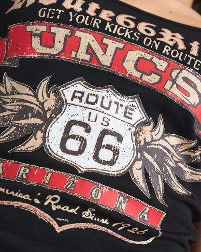 Dámske tričko ROUTE 66 BLACK