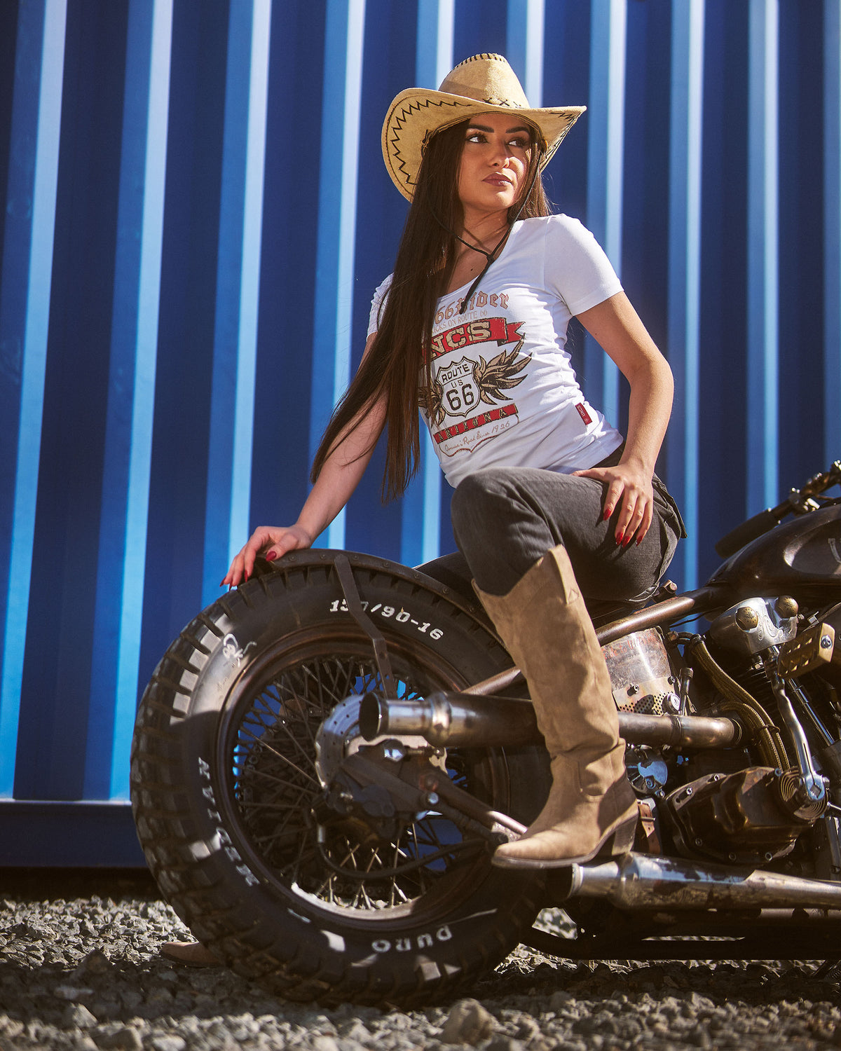 Dámske tričko ROUTE 66 WHITE