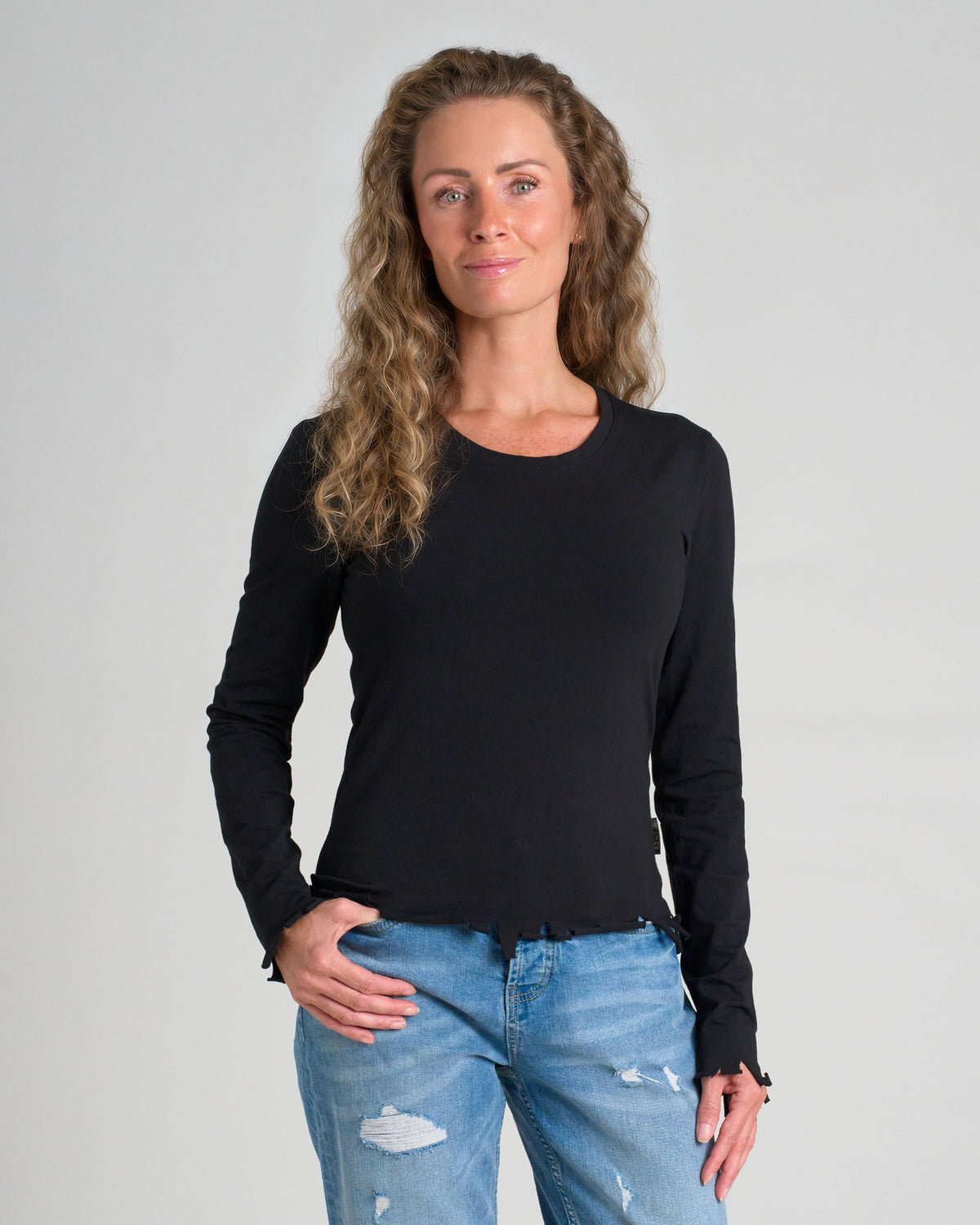 Dámske tričko RICA LS BLACK