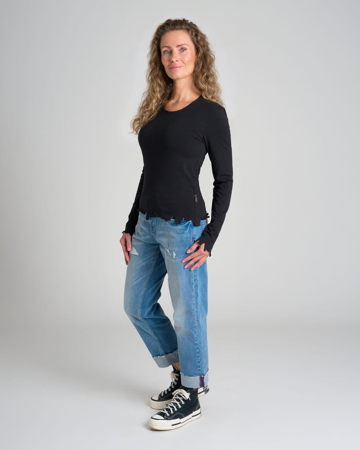 Dámske tričko RICA LS BLACK