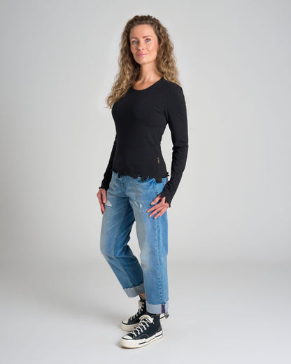 Dámske tričko RICA LS BLACK
