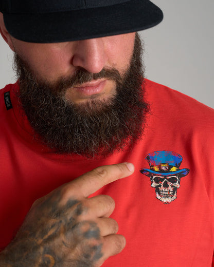 Pánske tričko SKULL III RED