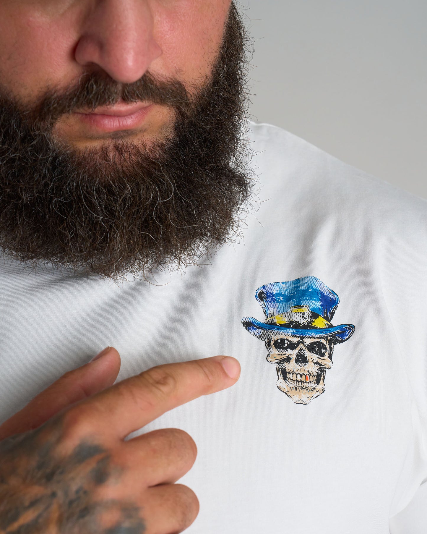 Pánske tričko SKULL III WHITE