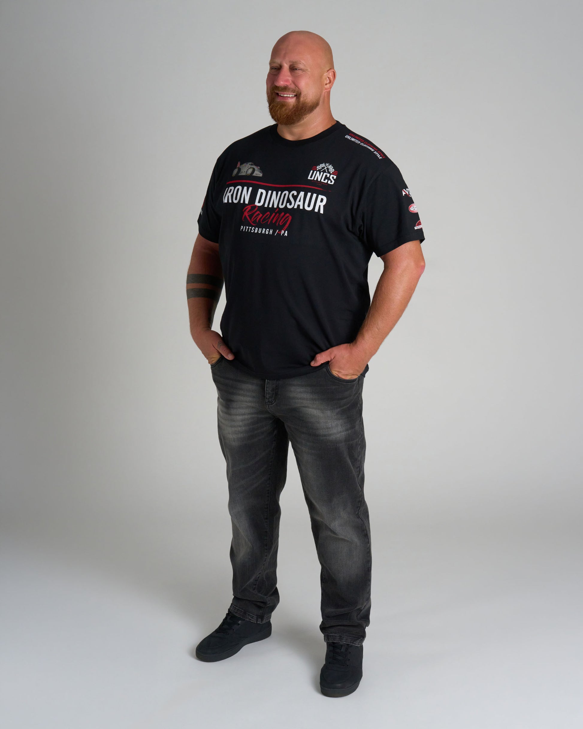 Pánske tričko IRON DINOSAUR BLACK
