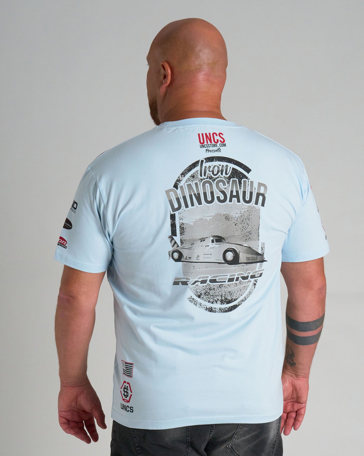 Pánske tričko IRON DINOSAUR LIGHT BLUE