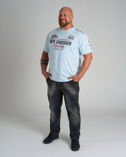 Pánske tričko IRON DINOSAUR LIGHT BLUE