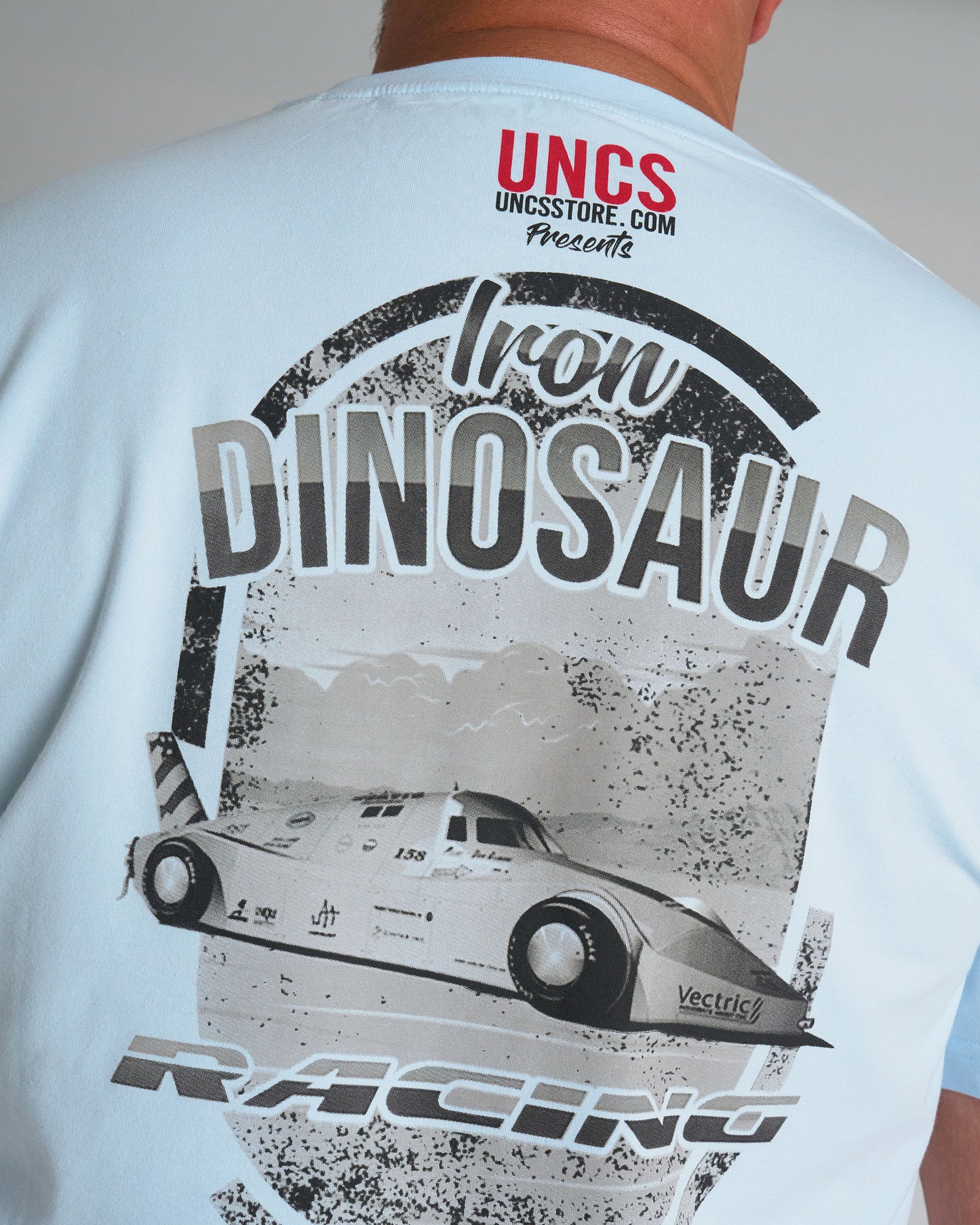 Pánske tričko IRON DINOSAUR LIGHT BLUE