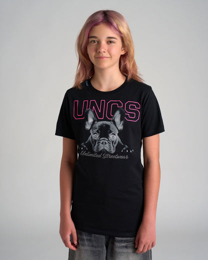 Detské tričko BULLDOG II BLACK/PINK