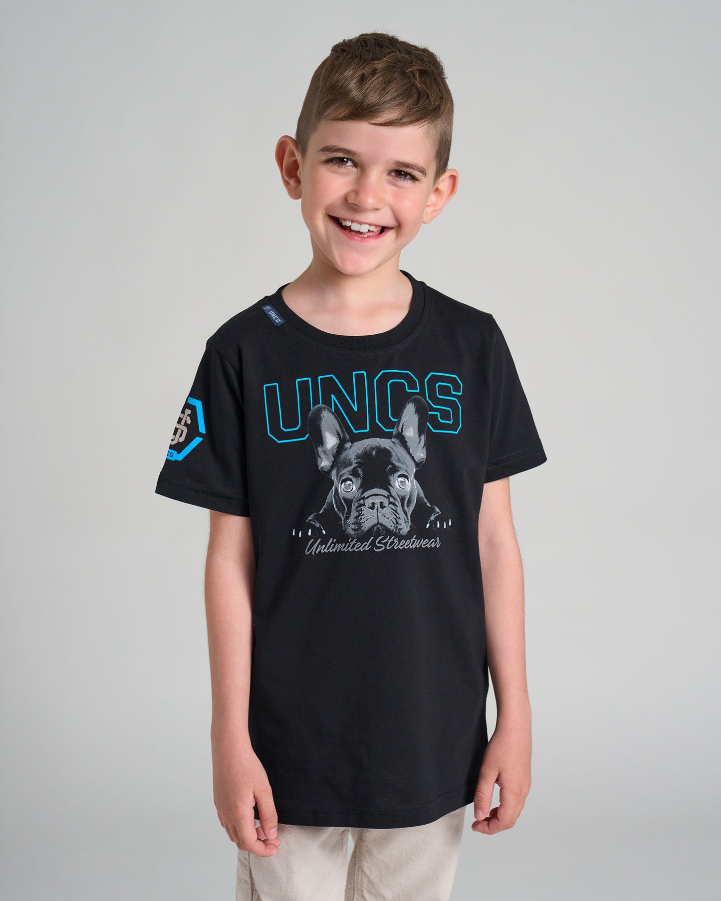 Detské tričko BULLDOG BLACK/BLUE