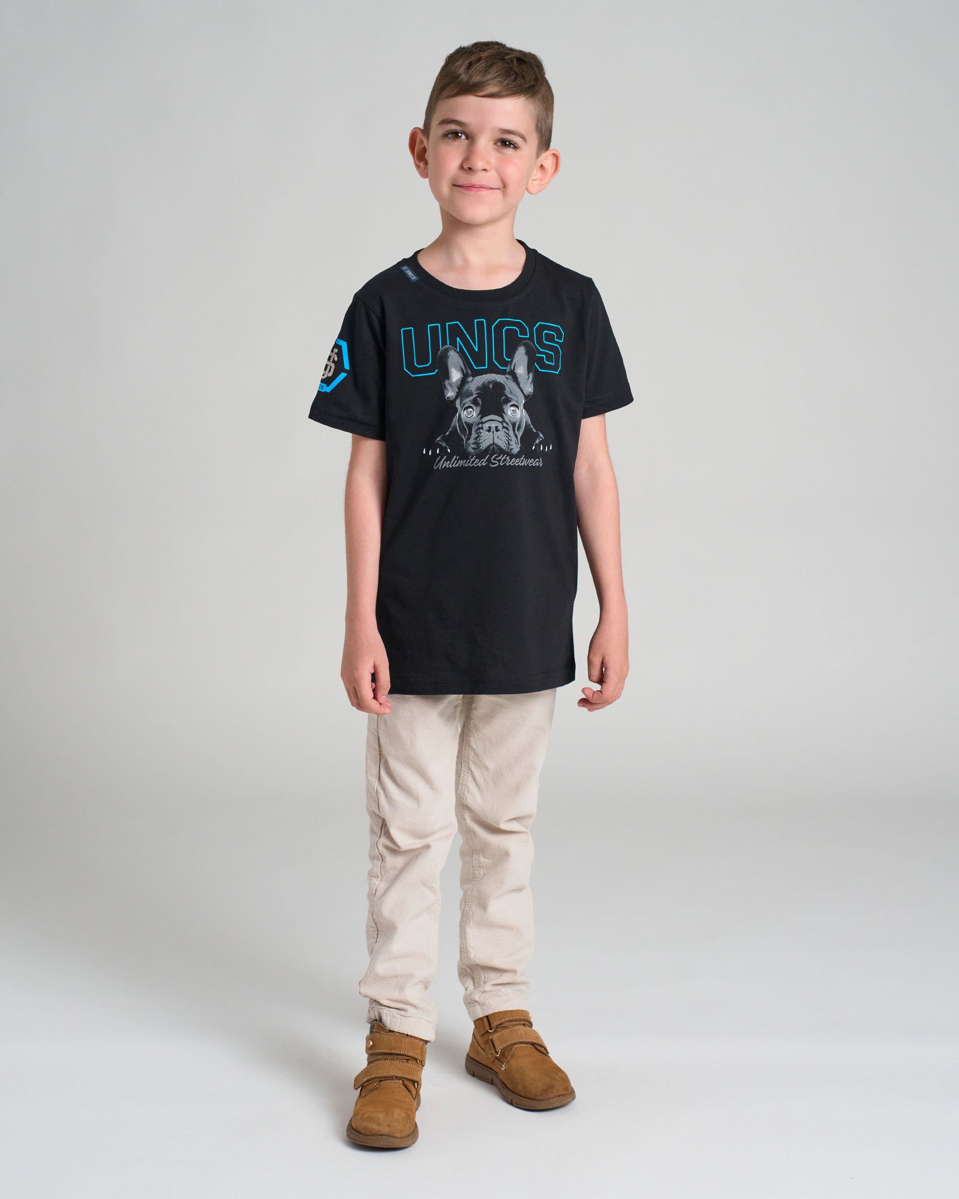 Detské tričko BULLDOG BLACK/BLUE